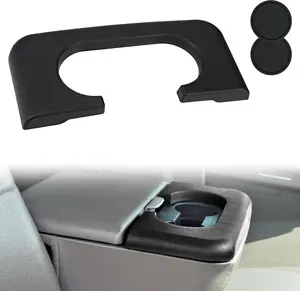 Center Console Cup Holder Replacement Pad Black Compatible with Ford F250 F350 F450 1999-2010 Center Console Cup Holder Armrest