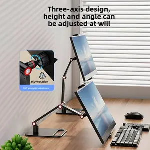 Universal Live Stream Monitor Stand Adjustable Height Phone Tablet Holder Shotting Video Camera Desk Mount For study or work