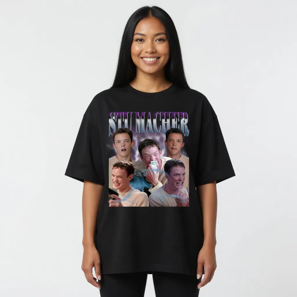 Stu Macher T-Shirt Scream Horror Movie Fan Tee Graphic Shirt