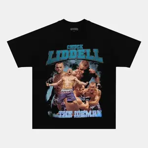Chuck Liddell Vintage Fighter Team Tee, Retro Boxing T-Shirt, Fashion Cotton, Full Sizes, For Men, For Women