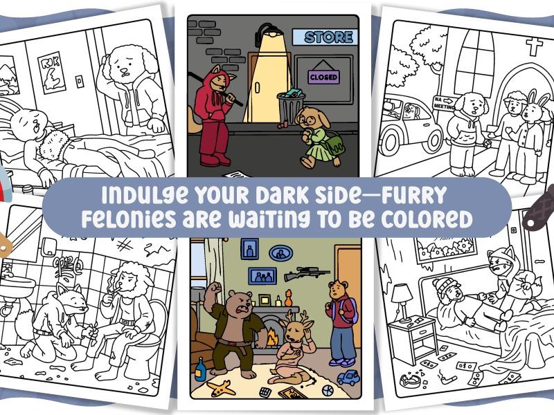 Criminal Moments: A Parodic Cute and Comfy Coloring Book for Adults – Hand Drawn Hygge Vibe Crime Scenes to Color for Relaxation, Halloween Fun, or as ... Who Enjoys Mystery, Thrillers, and Suspense