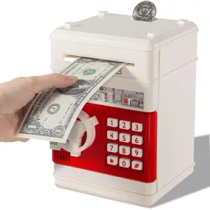 Electronic Password Piggy Banks for Child, Auto Money Bank Scroll Paper Money Cash Dollar Saving Box ATM Coin Jar,Birthday Christmas Hot Gifts for Boys Girls Toddler Children Toys Age 3 4 5 7 8