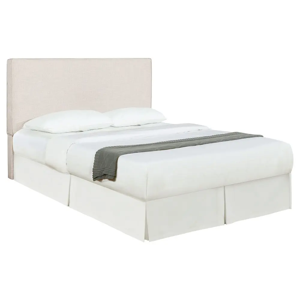 Sand Upholstered King Panel Headboard - Light, Elegant Palette, Textured Sand Finish, Pine Wood Frame, Fabric Exterior, Modern Indoor Furniture, Designer Style, Self-Welt Construction, Modern Bedroom, Headboard Ideas, Fabric Upholstered Headboards