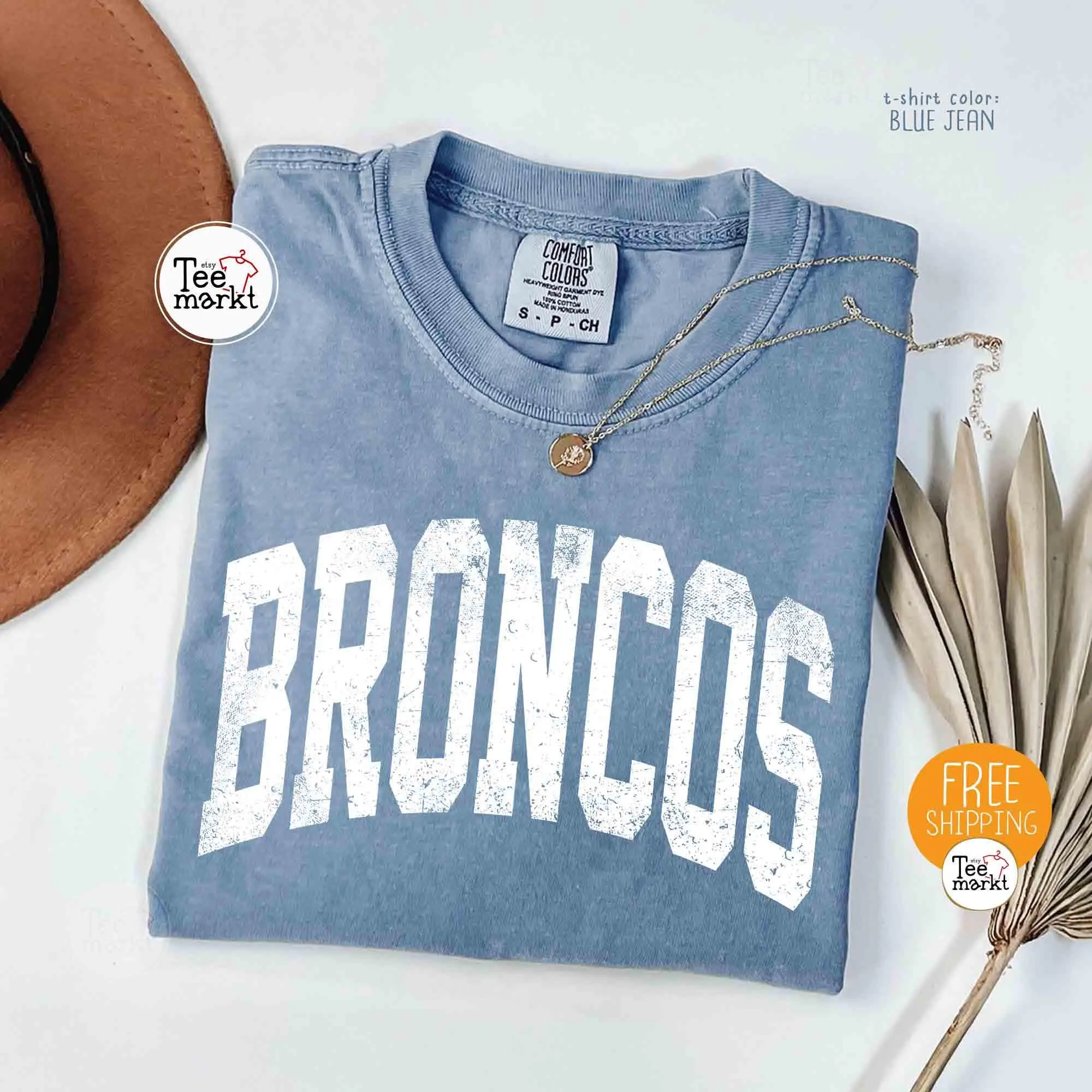 Comfort Colors Broncos Shirt, Retro Game Day Shirt