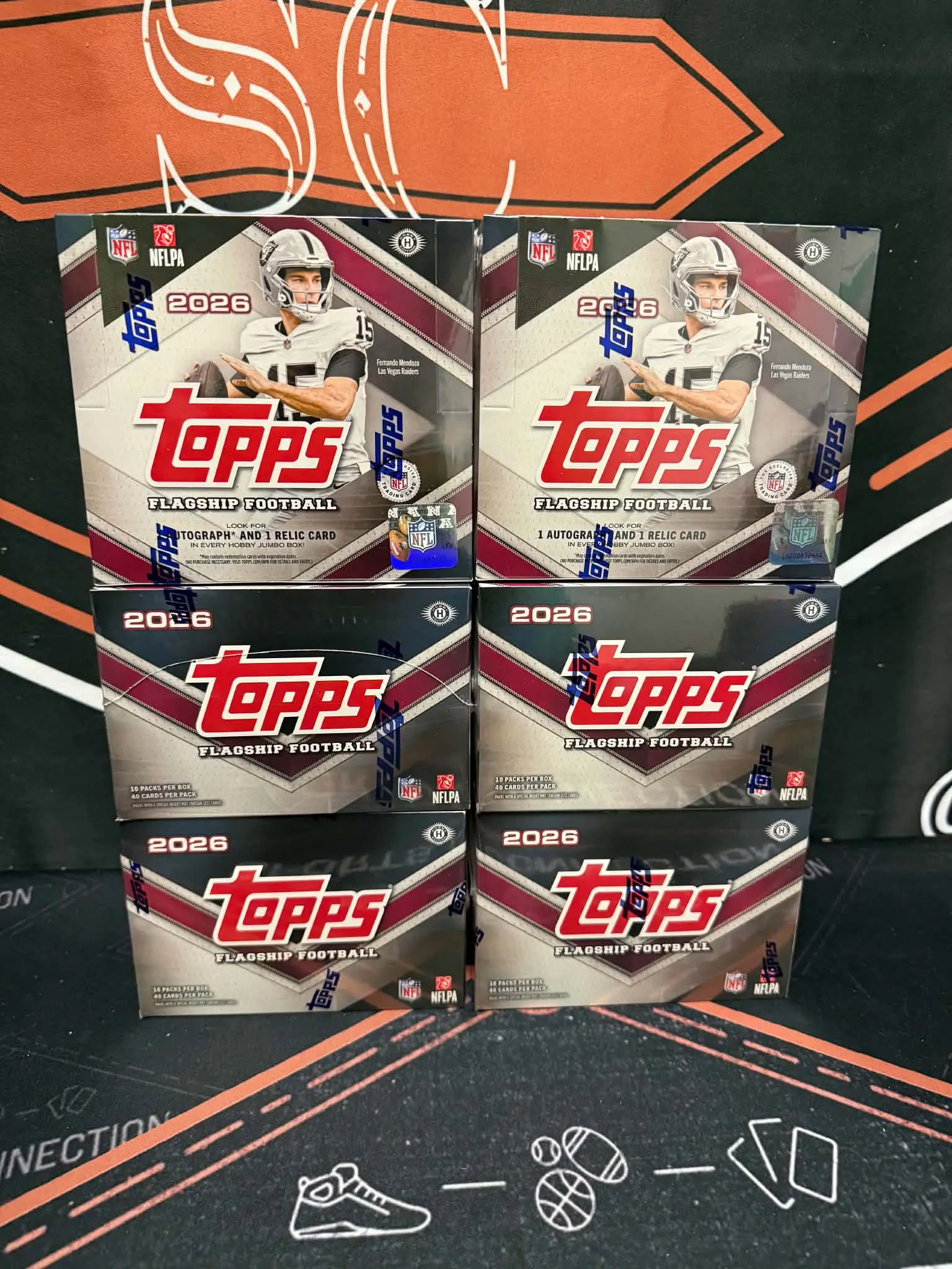 BREAKS SUNDAY 8/23~~BREAK #3 2026 TOPPS FLAGSHIP FOOTBALL JUMBO 6-BOX FULL CASE BREAK #3 PICK YOUR TEAM~~ NO VET BASE SHIPS