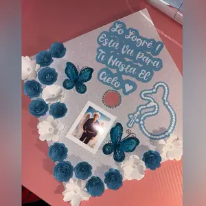 Custom Graduation Cap Topper Personalized Commencement Headwear for High School, College Graduates