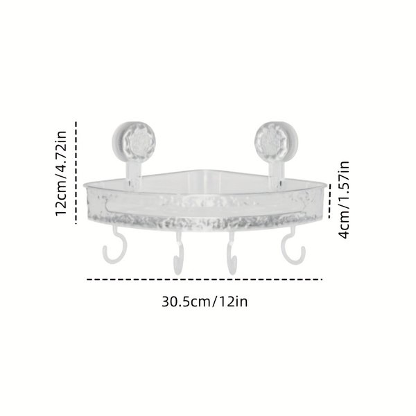 Waterproof Corner Shower Shelf with Suction Cups – Transparent Wall Mounted Bathroom Organizer, Strong Hold Storage Rack for Kitchen Bedroom Bathroom Waterproof Corner Shower Shelf with Suction Cups – Transparent Wall Mounted Bathroom Organizer, Strong Hold Storage Rack for Kitchen Bedroom Bathroom