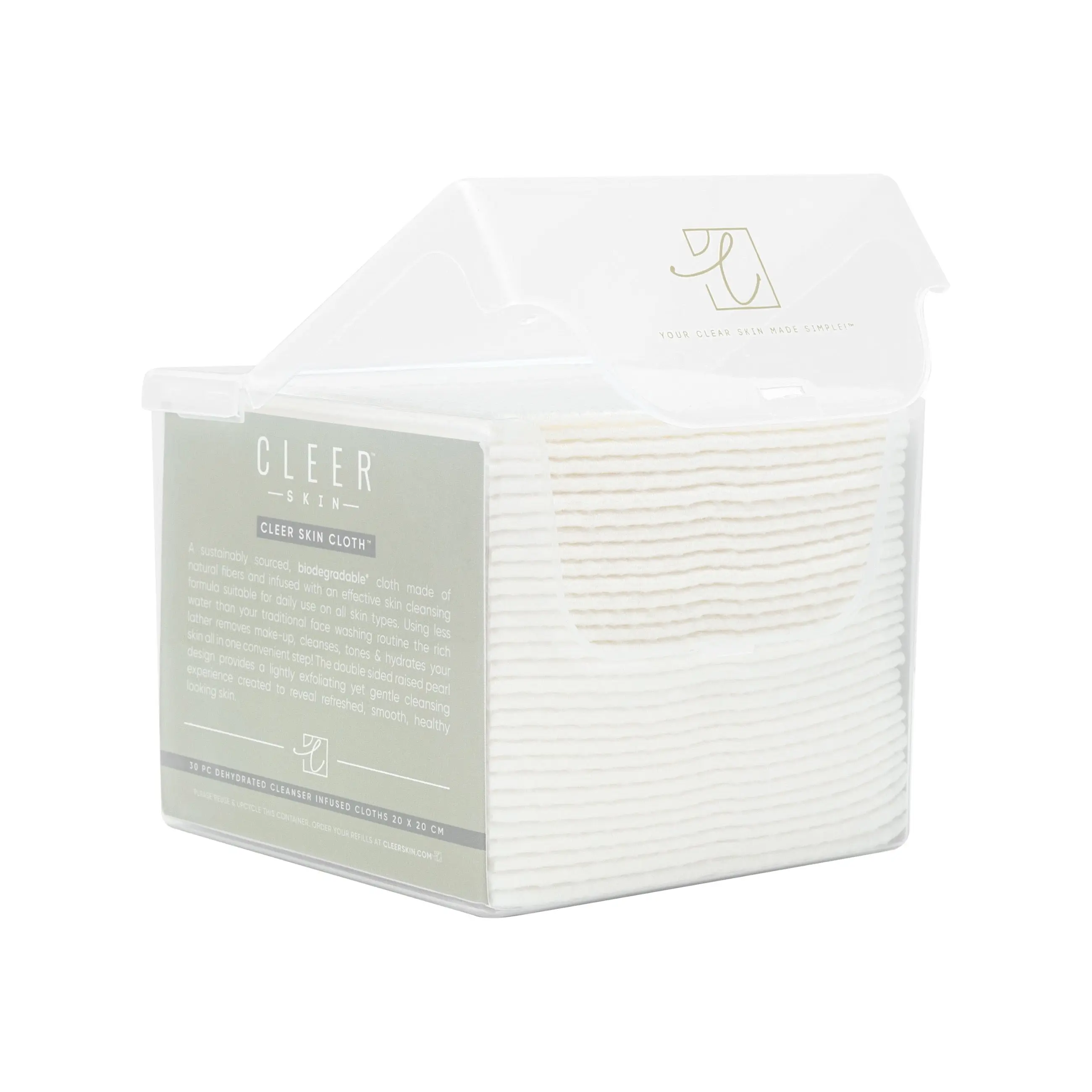 CLEER SKIN CLOTH™ W/REFILLABLE CONTAINER CLEER SKIN CLOTH™ W/REFILLABLE CONTAINER