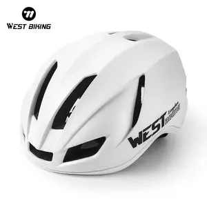 WEST BIKING Lightweight Bicycle Aerodynamic Helmet Cool Motorcycle Helmet Pneumatic Adjustable Size Motorcycle Bike Helmet