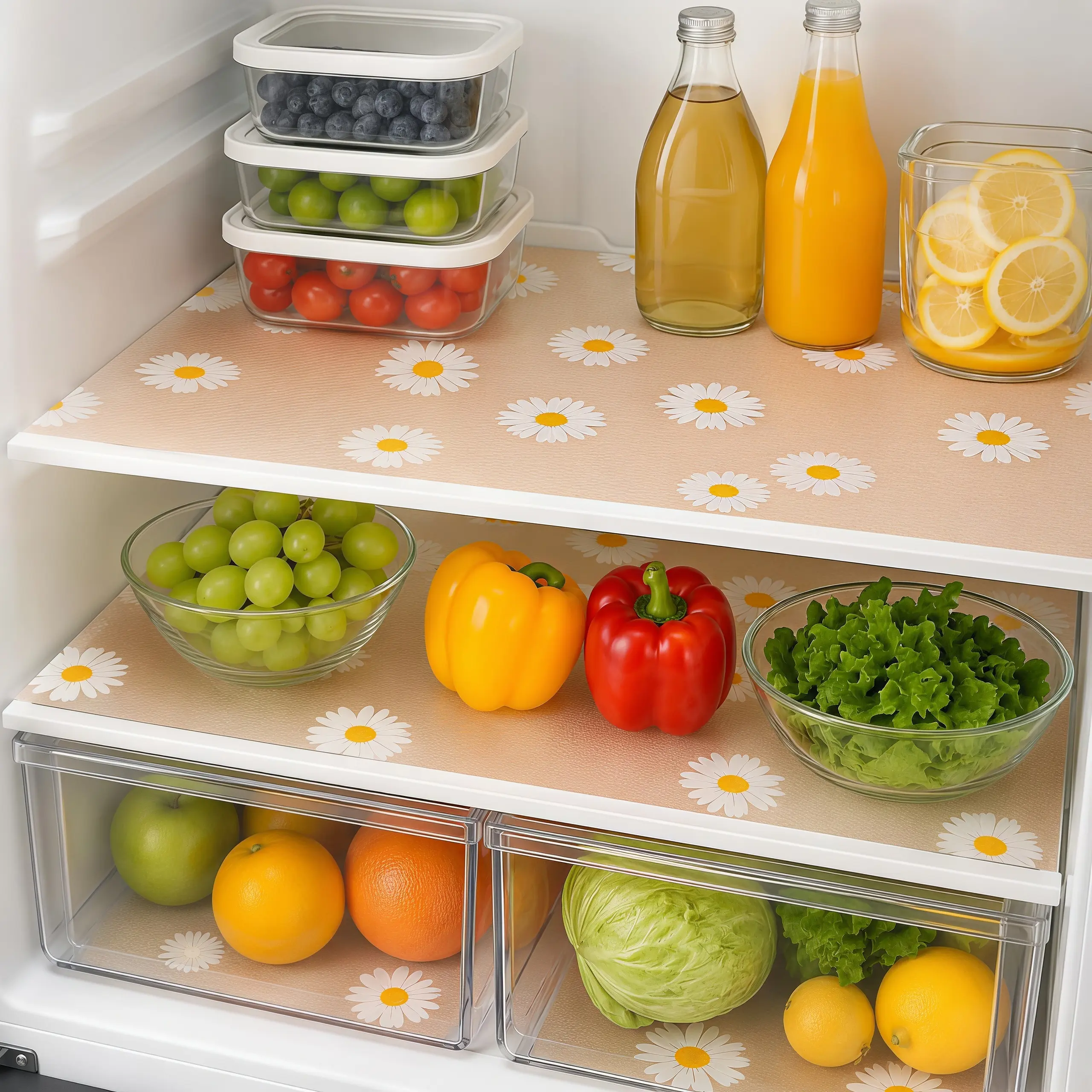 LMMAKE 24PCS Reusable Refrigerator Divider Mats - Leakproof, Non-Slip, Washable Shelf Liners for Freezer Organization, Tableware Storage, Essential for Kitchen Small Spaces,back to school,back to school haul