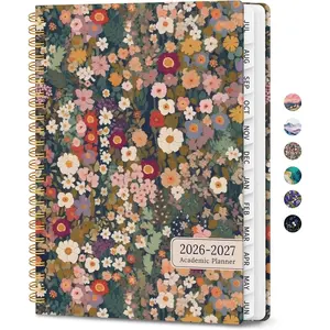 Planner 2026-2027 Monthly and Weekly Academic Planner July 2026 - June 2027 Hardcover A5 Agenda Calendar Book with Tabs for Student Teacher Office School Supplies (6.3" x 8.5") Garden