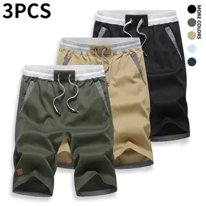 3-pack men’s loose straight shorts—flattering for all body types, makes you look slimmer and taller; a commuter essential and versatile casual 6-inch shorts with street-style fashion that’s lightweight and slimming.