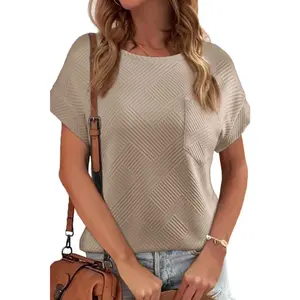 Angerella Loose Fitting Tops for Women Trendy Blouses with Pockets Summer 2026 Work Tops Business Casual Outfits