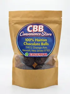 Premium Haitian Cacao Balls - Pure Natural Chocolate for Hot Cocoa & Baking - Handmade with Cocoa Powder & Sugar - No Artificial Flavors - Pack of 4 - Authentic Caribbean Flavor