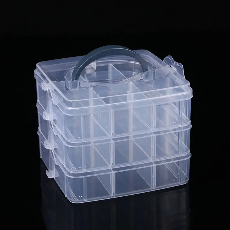 18 Compartment Detachable PP Transparent Plastic Box, Organized Box, Multi-Functional Jewelry Storage, DIY Bracelet Necklace Making Organizer, Bead Organizer Box, Organizing Tool