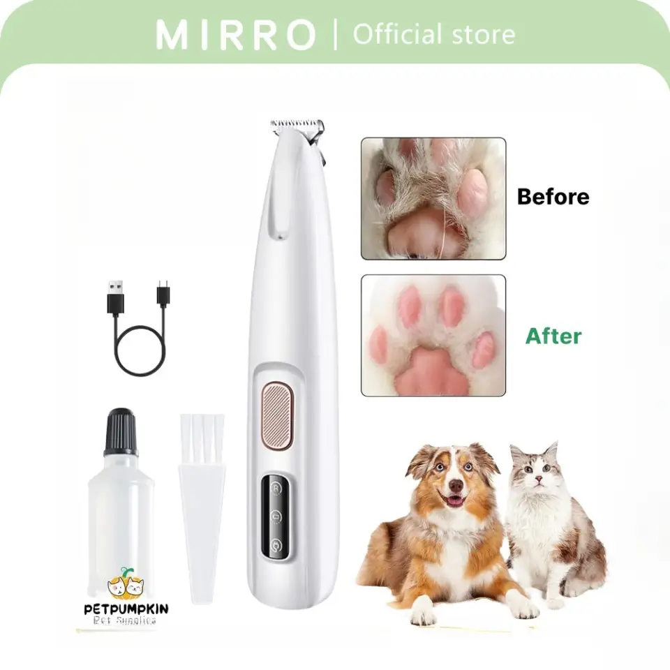 New Pet Trimmer for dogs and cats,Waterproof Rechargeable Pet Shaver with LED Light, Multifunctional Pet Hair Clippers for Paws Eyes Ears Face Rump,do
