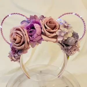 Handcrafted Light-up Mouse Ears - Rapunzel Inspired - Purple