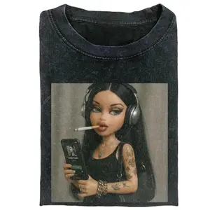 Doll Girl Meme T-shirt, Bratz Quote T-shirt, Meme Tee, Funny T-shirt, Y2K 90s Graphic Shirt, Casual Round Neck, gift for her, him, Womenswear Top