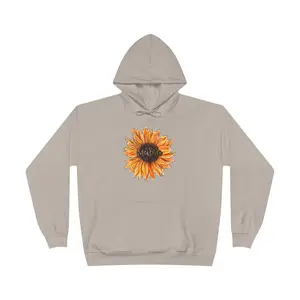 Sunflower Mama Hoodie, Floral Mom Sweatshirt, Yellow Flower Mother's Day Gift, Eco-Friendly Hippy Pullover, Women's Boho Hoody, Plant Lover
