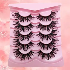 5 Pairs False Eyelashes Set Stem + 8D Fluffy, Soft Vivid Spiky Effect, Perfect Match for Character Makeup