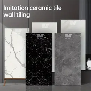 20pcs marble pattern self-adhesive wall tiles, waterproof and moisture-proof vinyl textured wallpaper, peel and stick, suitable for living room, kitchen splashbacks, bathroom, home decoration, easy to install, detachable