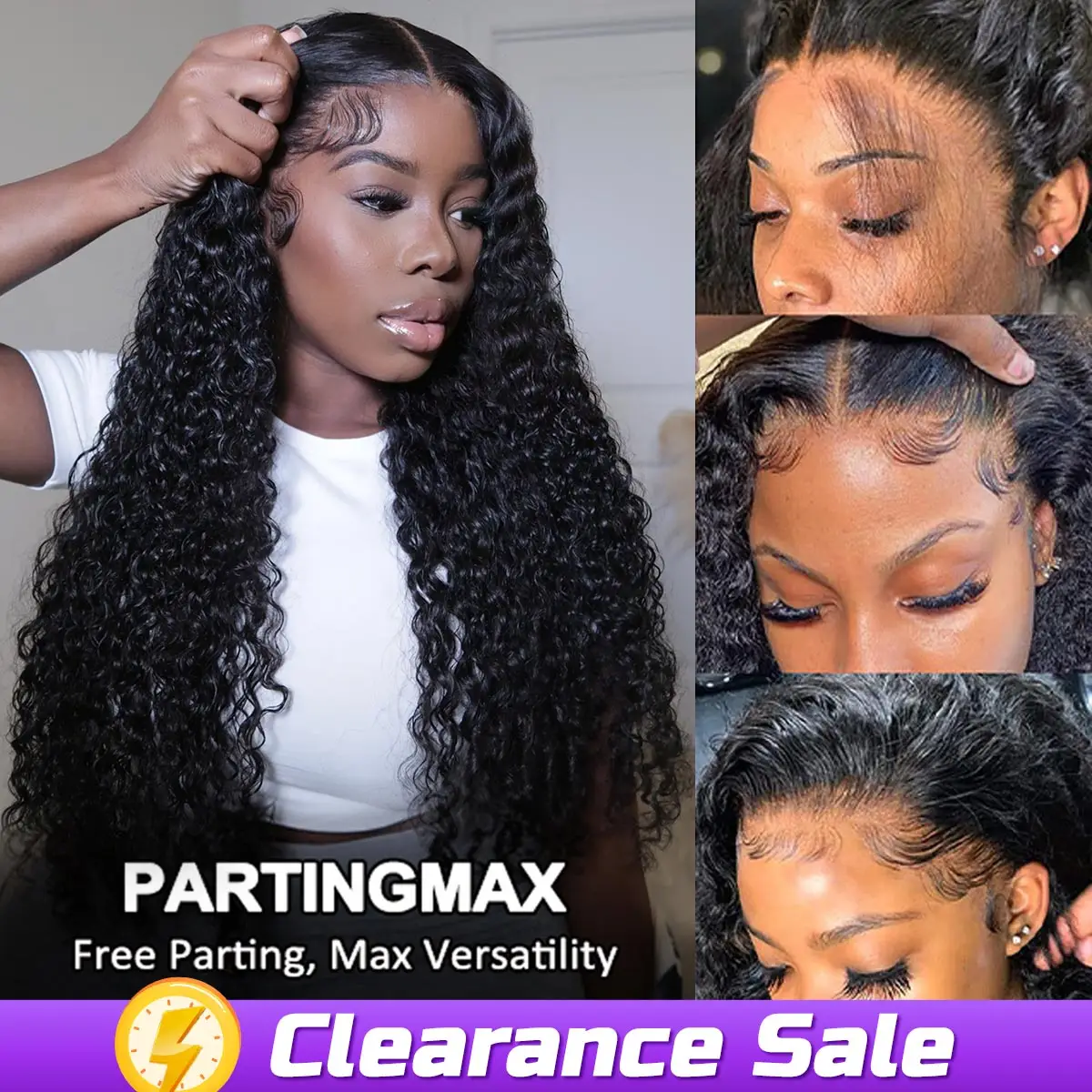 [Clearance Sale] OQ HAIR Water Wave 13x4 HD Lace Front Wigs 200% Density Wet And Wavy Human Hair Wigs Preplucked Natural Hairline