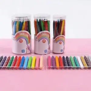 Plastic Wax Crayon Set for Kids, Non-Toxic Colors, Ideal for Drawing & Coloring, Available in 12/24/36 Pieces, Perfect Gift Idea, Art Supplies, Craft Supplies