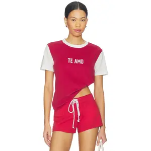 LIONESS Te Amo Tee in Crimson