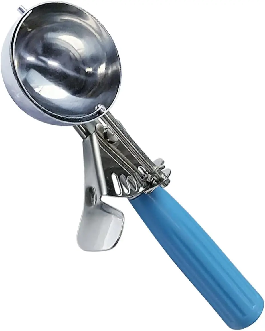 Stainless Steel Ice Cream Scoop Set Dishers Scoops Cookie Scoop Set Food Scoop, Right Handed Scoop, Blue Handle (2.48 Inch)