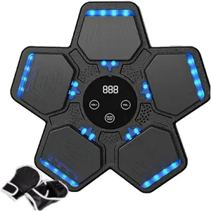 Music Boxing Machine,Home Boxing Training Device,Interactive Lighting,Adjustable Speed,Display,Wall Boxing Target