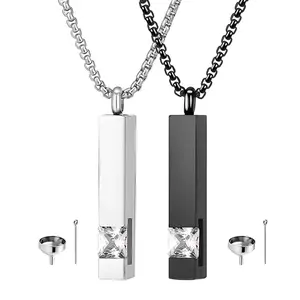 2x Long Pendant Keepsake Necklace Memorial Gifts for Women Men