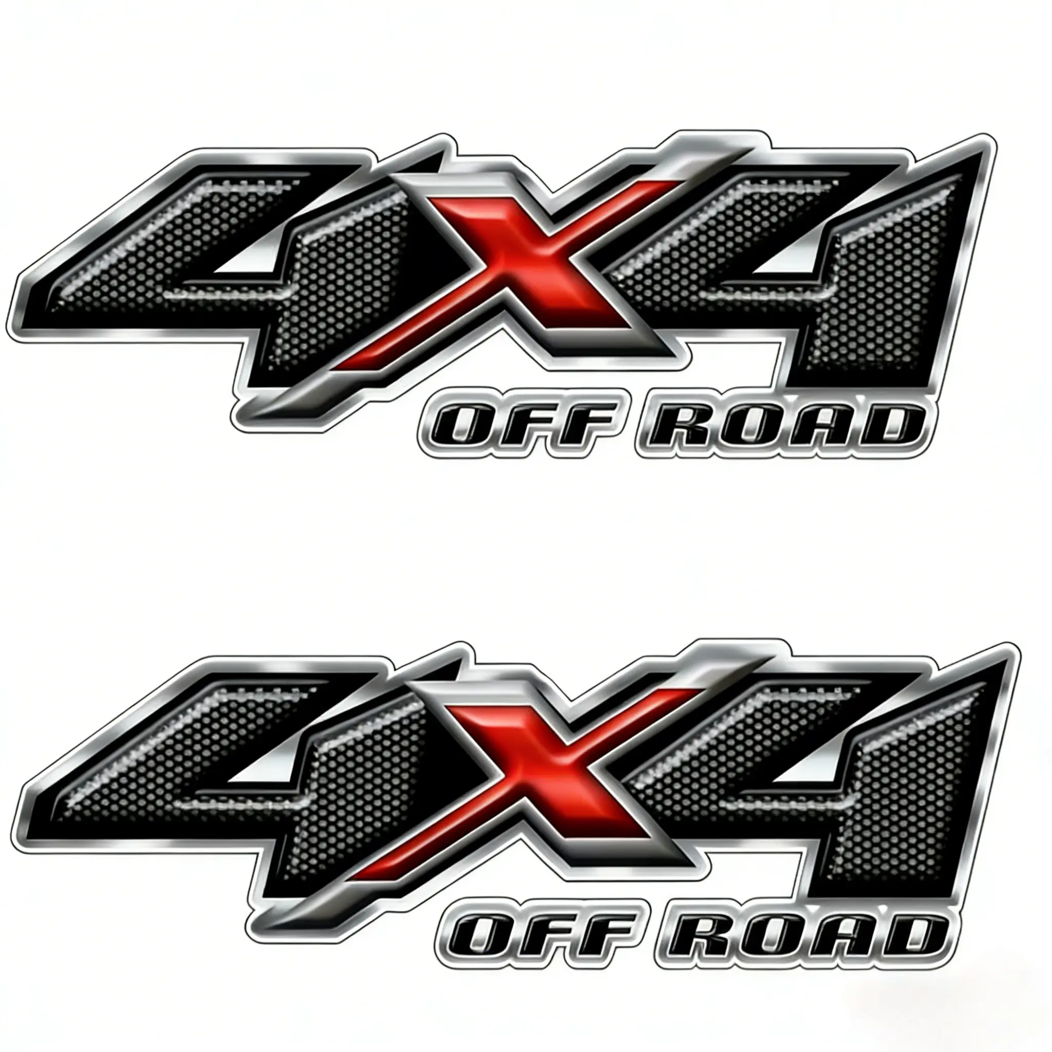2-Pack 4X4 Off-Road Pickup Truck Decals – PET Material, Waterproof, Sunproof, Car Bumper & Rear Window Camping Stickers