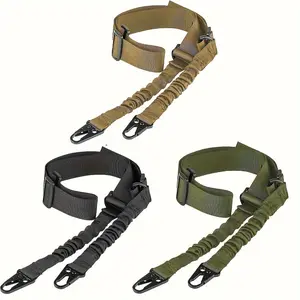 HUAPUDA Adjustable 2-Point Sling Shoulder Strap For Outdoor - Durable Nylon With Metal Buckle, Available In Khaki, Green, Black - Ideal For Fishing, Accessories