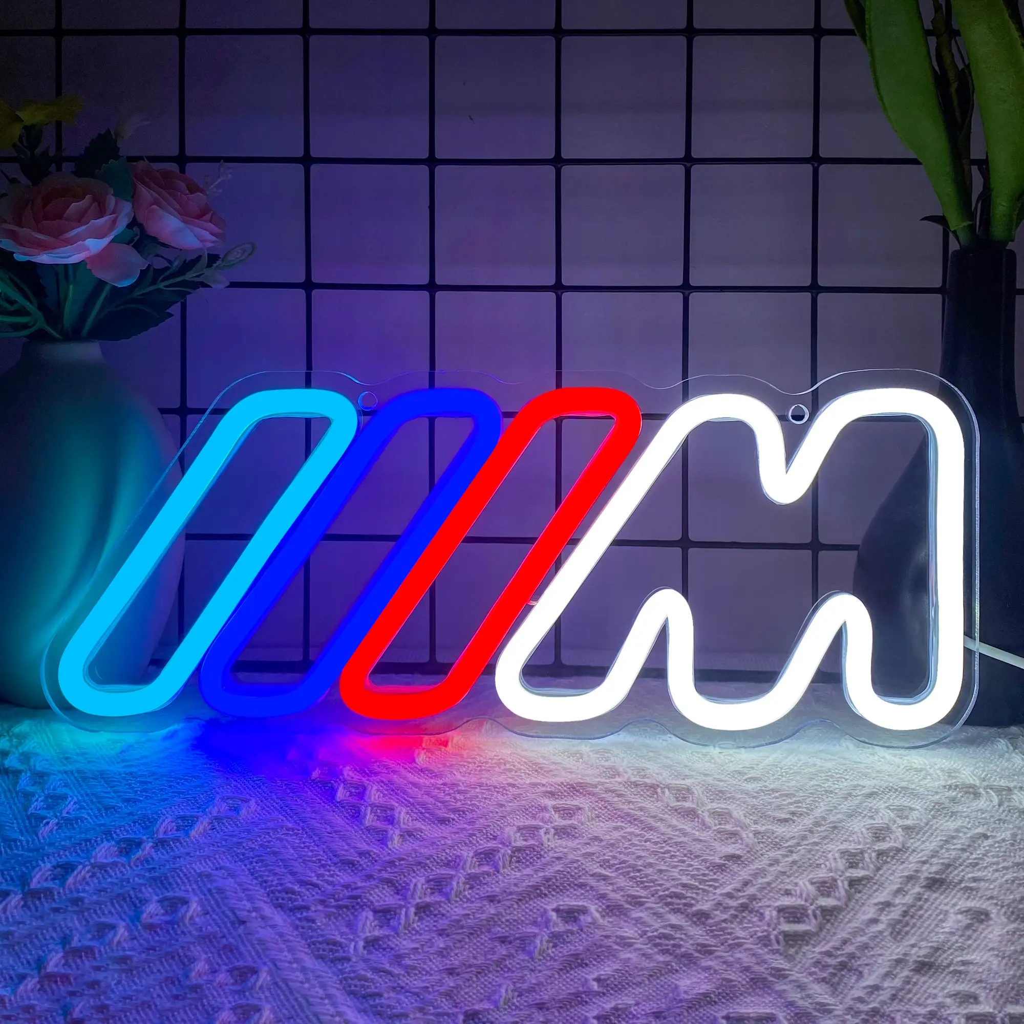 Car LED Neon Sign - Single Color Led Lighted Wall Art Decoration, Wall Mounted Lighting for Car Shop, Man Cave, Bedroom, Garage - Perfect Gift - Led Neon Lights