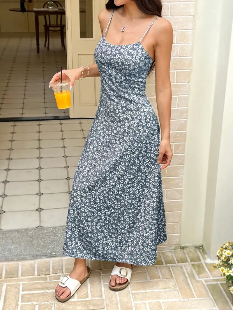 white christmas dresses Red Halter Midi Casual Summer Dress with Pockets– PromGirl