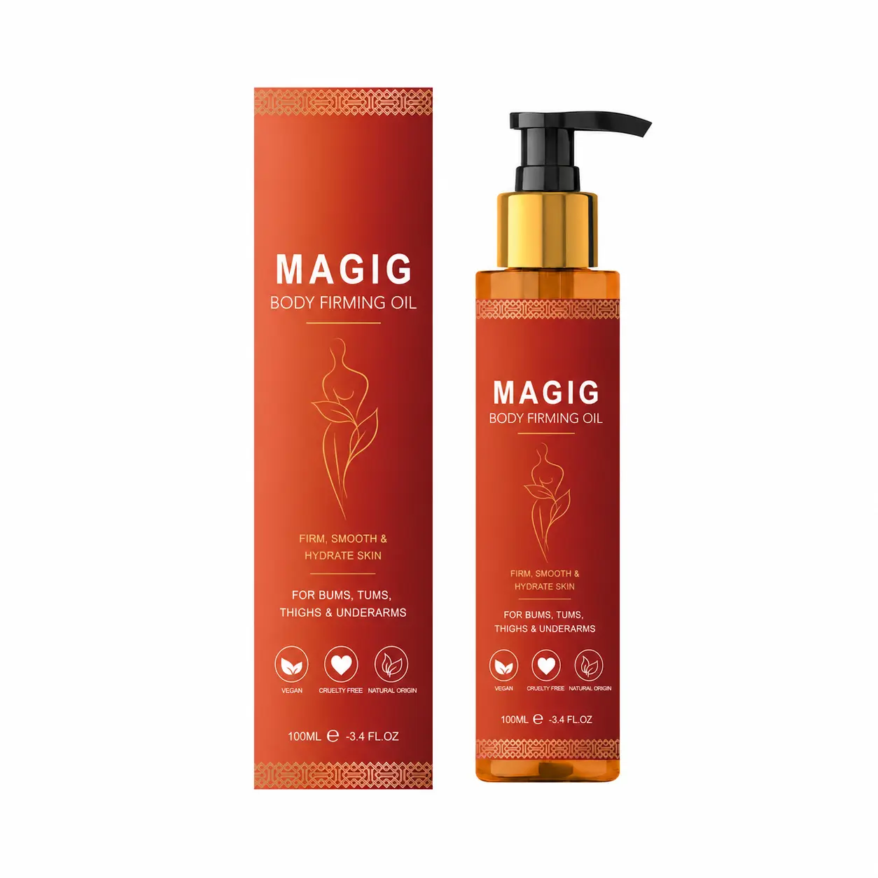Gentle Moisturizing Body Oil with Vitamin E, Jojoba & Rosemary Oils, Lightweight Daily Body Care for Men and Women, Helps Keep Skin Soft, Smooth and Hydrated, Suitable for Arms, Abdomen, Thighs and Underarms