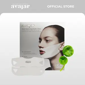 avajar Rejuvenating Double V Lifting Mask 5 Sheets | Sculpting, Lifting, & Firming Hydrogel Face Mask for Jawline, Chin, & Cheeks | Made with Collagen, Centella Asiatica, Hyaluronic Acid, Aloe Vera, & Rejubebe