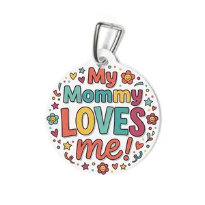 My Mommie Loves Me Yorkie Pet Tag | Dog ID Collar Charm