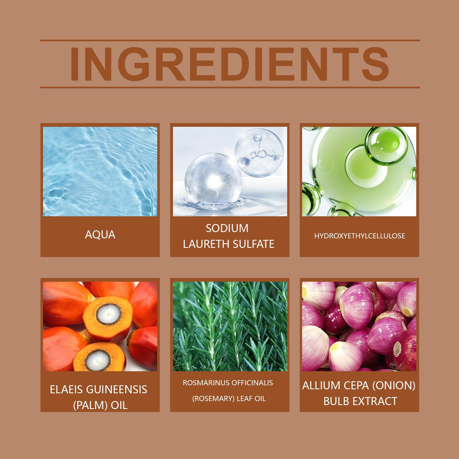 Hoegoa 3-in-1 Nourishing Hair Shampoo with Batana Rosemary Onion for Cleansing Nourishing Moisturizing and Softening Hair 118ml