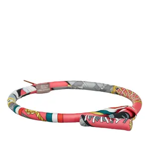 Pre-owned HERMÈS Silk Small Leather Goods Brides de Soie Necklace