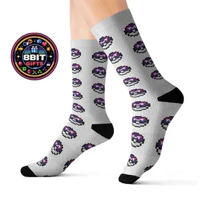 Masterball Socks, Pokemon Socks, Gaming Fashion, Gamer Gift, Fun Socks