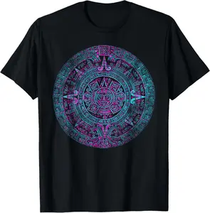 100%cotton Aztec Mayas Aztec Calendar Mexico History T-Shirt