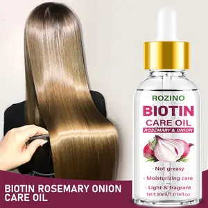 ROZINO Biotin Care Oil Rosemary & Onion - Lightweight Moisturizing Formula for Youthful Hair - 30ml Non-Greasy Plant-Based Hair Care Oil