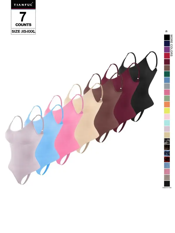 TIANFUC Women's Seamless Shapewear Bodysuit, Tummy Control Thong Panties, Casual Y-Type Underwear, All-Season Comfortable Fit 0