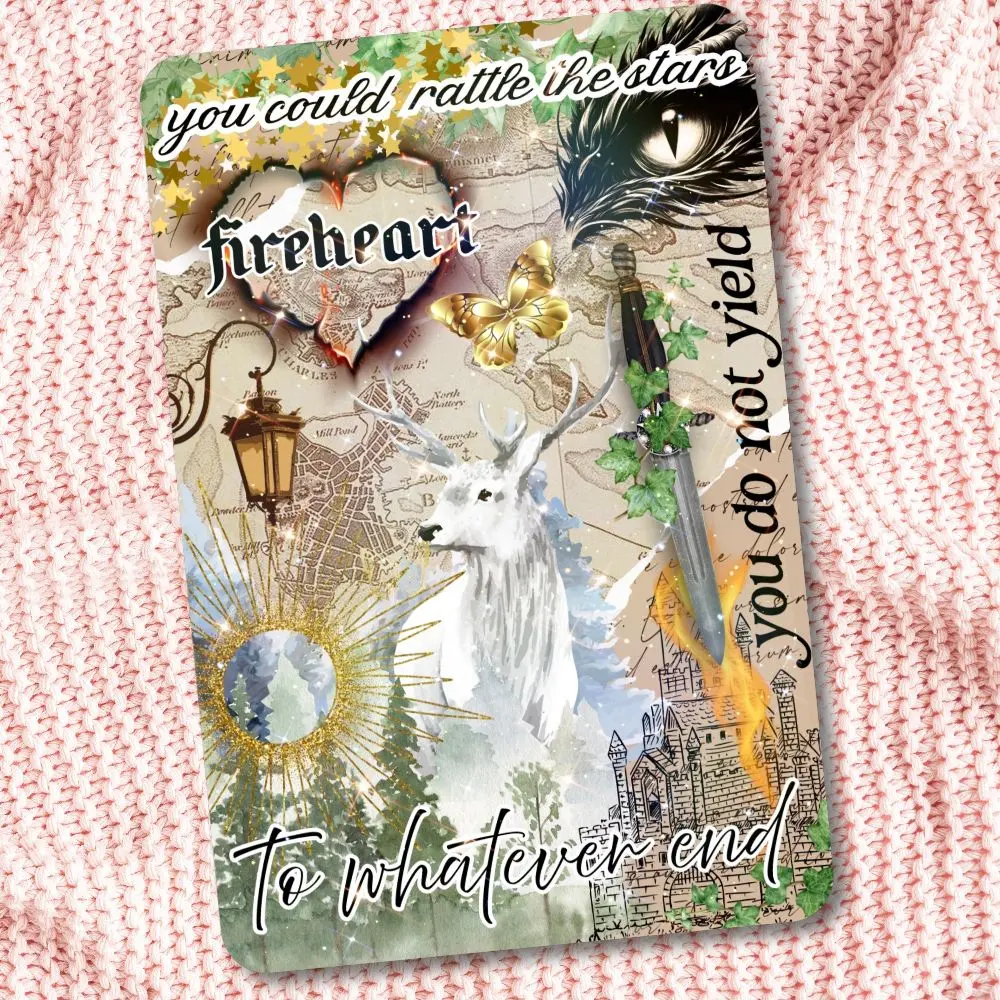 TOG Dragon Fantasy Holographic Cardstock Clear Case Insert for Kindle | Dark Romance Book Lover Gift | Bookish Stickers for Kindle | Gothic Kindle Decorating Accessories | Booktok Smartphone Aesthetic Cover | Deer