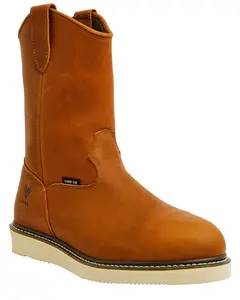 Hawx Men's 10.75" Pull-On Barnyard Leather Work Boot Composite Toe - Bhxc0r0w304