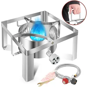 ARC Propane Burner 55,000BTU Stainless Steel Outdoor Gas Stove Burner Cooker for Cooking for Turkey Fry,Homebrewing,Crawfish Boil,and More!