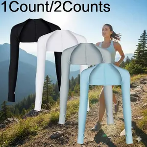 Women's Silk Arm Sleeves Sun Protection UV Block Cooling Breathable for Running Cycling Fishing Outdoor Sports Lightweight Portable Active Wear