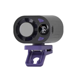 2026 model built-in car air conditioning fan with LED display - 360° rotation, adjustable speed, personal cooling fan, supports USB charging, equipped with wide-range cooling clips