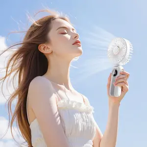 1pc Portable Foldable Handheld Fan Mini Pocket Fan USB Charging Desktop Small Fan Gift, Compact Design & Lightweight Build